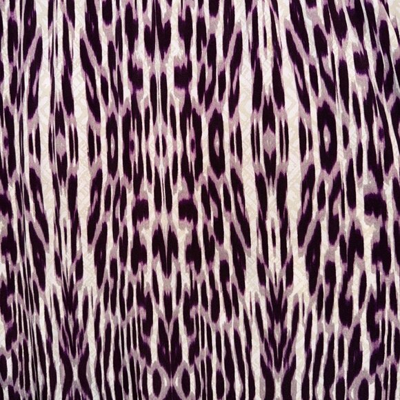 CJ Banks 1X Womens Maxi Skirt With Purple Leopard & Geometric - Picture 4 of 5